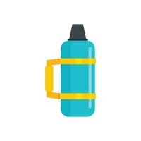 Thermos bottle icon, flat style vector
