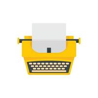 Old fashion typewriter icon, flat style vector