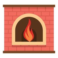 icono de chimenea retro, estilo de dibujos animados vector