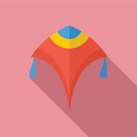 Paper kite icon, flat style vector