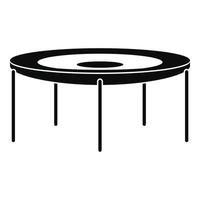Round trampoline icon, simple style vector