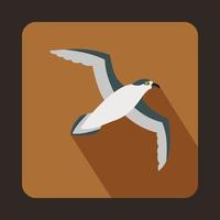 icono de gaviota, estilo plano vector