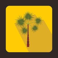 icono de palmera en estilo plano vector