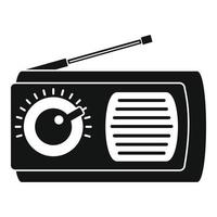 icono de radio manual, estilo simple vector