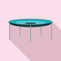 Round trampoline icon, flat style vector