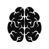 Brain icon, simple style vector