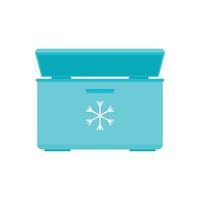 Ice cream refrigerator icon, flat style vector