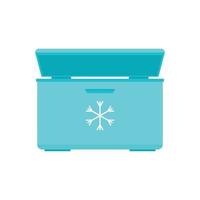 Ice cream refrigerator icon, flat style vector