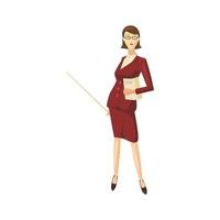 icono de mujer de negocios, estilo de dibujos animados vector