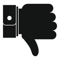 Hand sediment icon, simple black style vector