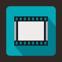 Film strip icon in flat style vector