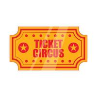 Circus show paper tickets icon, cartoon style vector