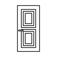 icono de puerta, estilo de esquema vector