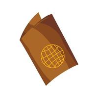 Passport icon, cartoon style vector