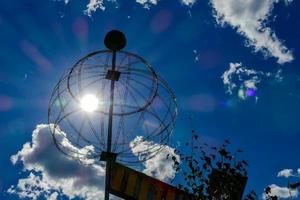 Silhouette globe structure photo