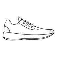 zapatillas icono vector línea delgada