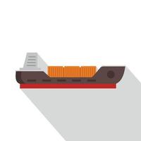 Ship cargo icon, flat style vector