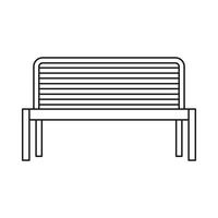 Bench icon, outline style vector