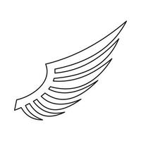 Wing icon, outline style vector