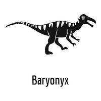 icono de baryonyx, estilo simple. vector