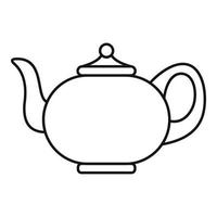 Kitchen teapot icon, outline style vector
