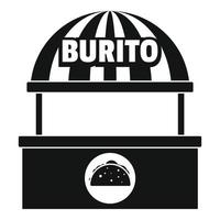 icono de venta de buritos, estilo simple. vector