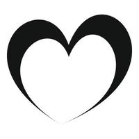 Frantic heart icon, simple style. vector