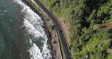 schöne aufnahmen von der wilden küste von dominica, karibik video