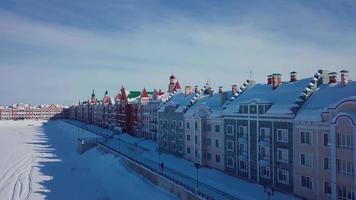 luftaufnahme der sehenswürdigkeiten von yoshkar ola, winter russland video