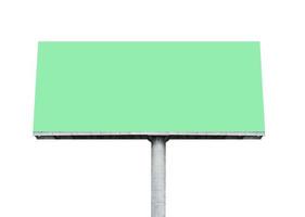 Outdoor billboard with green background mock up. clipping path photo