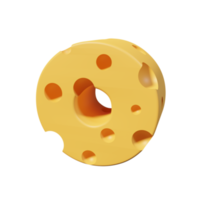 letras de queso o. renderizado de fuente 3d png