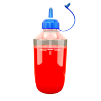 icono 3d de botella de salsa transparente, perfecto para usar como elemento adicional a su diseño png