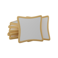 icono 3d de pan blanco, adecuado para ser utilizado como elemento adicional en su diseño