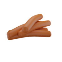 Sausage 3D icon, suitable to be used as an additional element in your design png