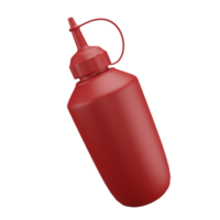 Ícone de garrafa de molho 3d, perfeito para usar como um elemento adicional em seu design png