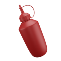 Ícono de botella de salsa 3d, perfecto para usar como elemento adicional en su diseño png