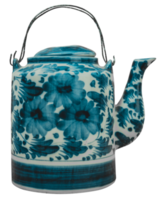 Old Chinese porcelain teapot isolated png