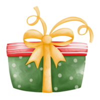 weihnachtsgeschenkbox, weihnachtsdekoration, weihnachtsverzierungsaquarellillustration png