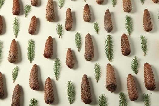 Merry Christmas and Happy New Year. A New Year's background with New Year decorations. New Year's card. photo