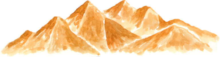 watercolor mountains transparent background png