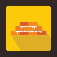 Brick wall icon in flat style vector