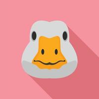 Goose head icon, flat style vector