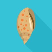 Sea shell icon, flat style vector