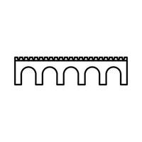 Bridge icon, outline style vector