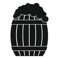 Full barrel icon, simple style. vector