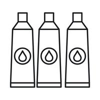 Three tubes with paint icon vector