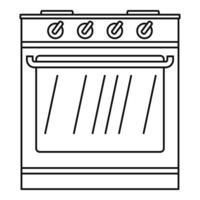 New oven icon, outline style vector