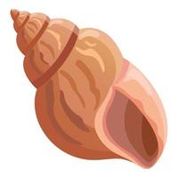 Beautiful shell icon, cartoon style vector