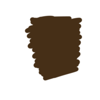 trazo de pincel colorido color marrón cuadrado acción de gracias temporada de otoño pintura de pincel de color png