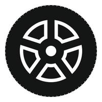 Wheel icon, simple style. vector